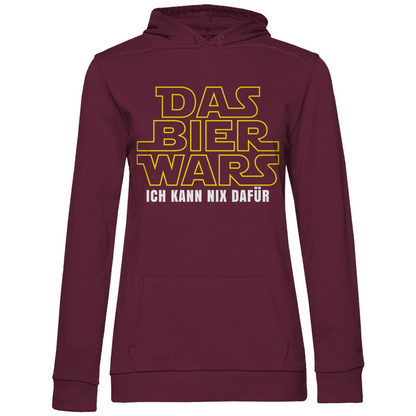 Das Bier Wars ich kann nix dafür Star Wars - Damen Hoodie Wine