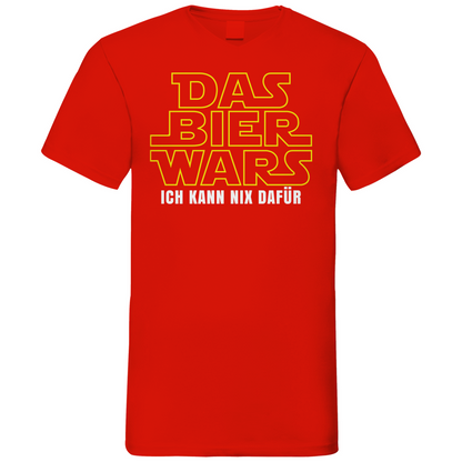 Das Bier Wars ich kann nix dafür Star Wars - Herren V-Neck Shirt Red