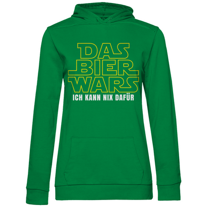 Das Bier Wars ich kann nix dafür Star Wars - Damen Hoodie Kelly Green