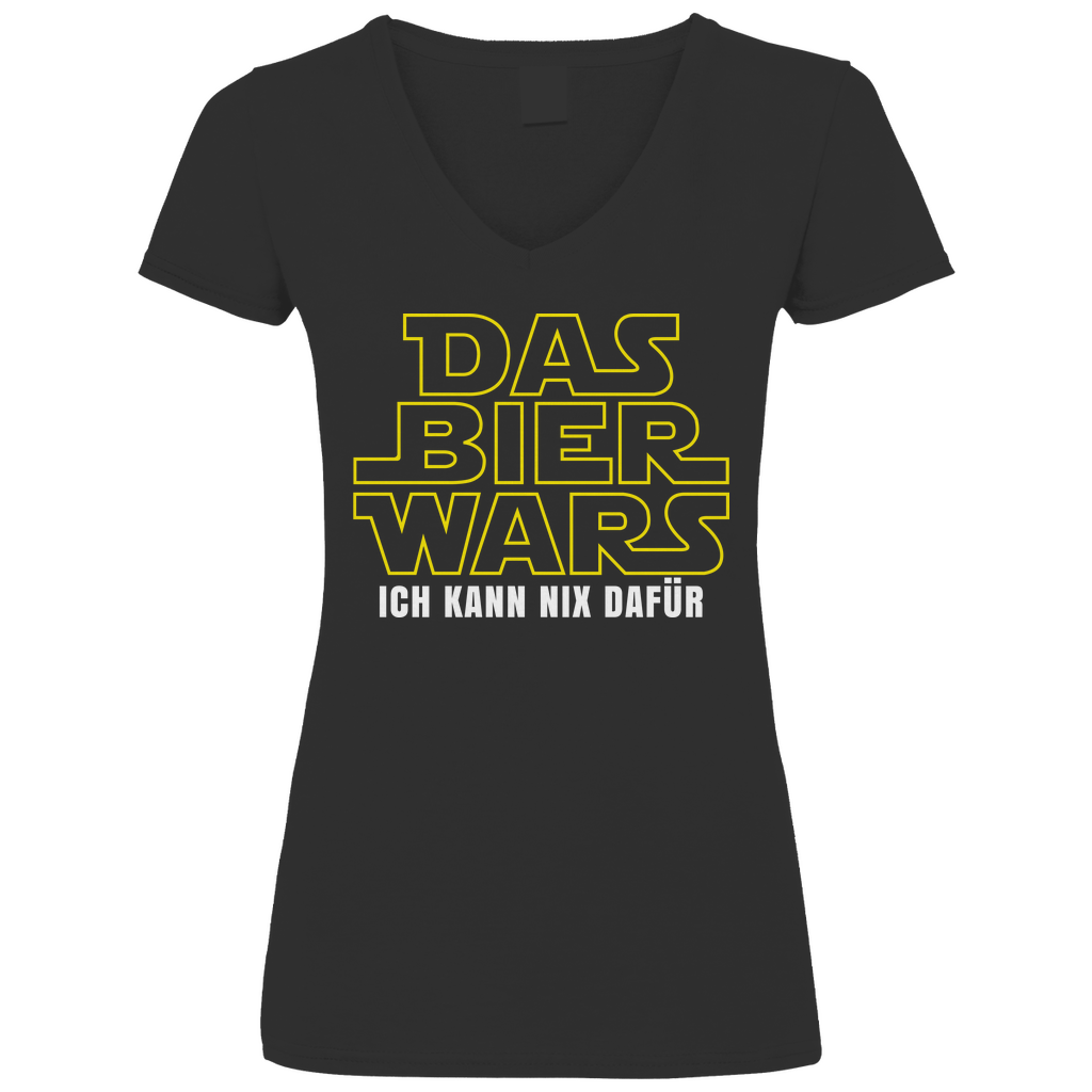 Das Bier Wars ich kann nix dafür Star Wars - V-Neck Damenshirt Black