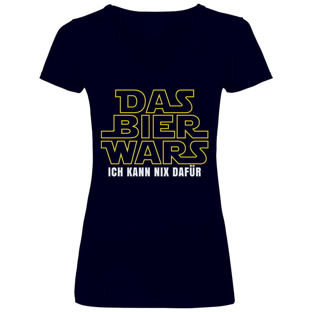 Das Bier Wars ich kann nix dafür Star Wars - V-Neck Damenshirt Deep Navy