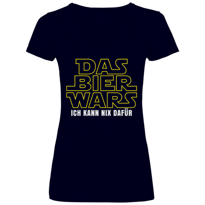 Das Bier Wars ich kann nix dafür Star Wars - V-Neck Damenshirt Deep Navy