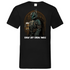 Schwarzes Herren V-Neck Shirt mit Das ist der Weg Mandalorian Motiv und Bier, Frontansicht