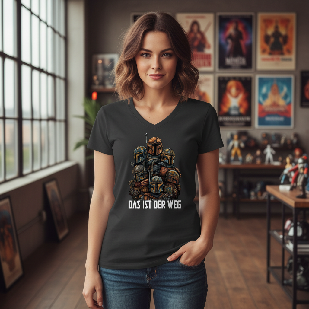 Das ist der Weg - Mandalorianer Gruppe - V-Neck Damenshirt