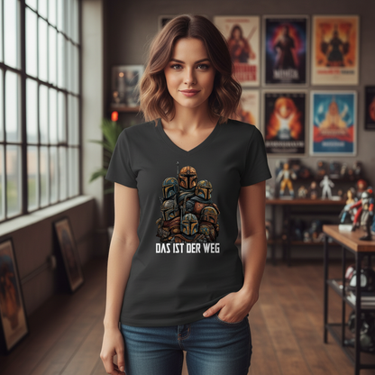 Das ist der Weg - Mandalorianer Gruppe - V-Neck Damenshirt