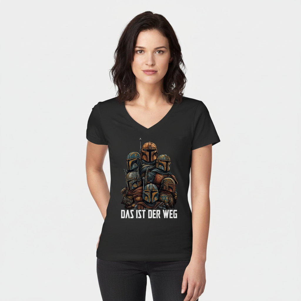 Das ist der Weg - Mandalorianer Gruppe - V-Neck Damenshirt