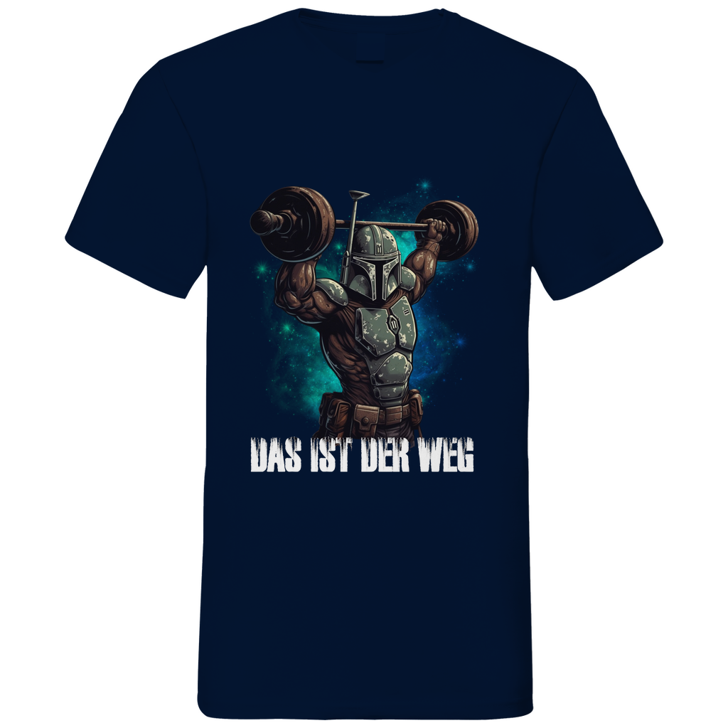 Mandalorianer Gym Fitness das ist der Weg - Herren V-Neck Shirt Navy