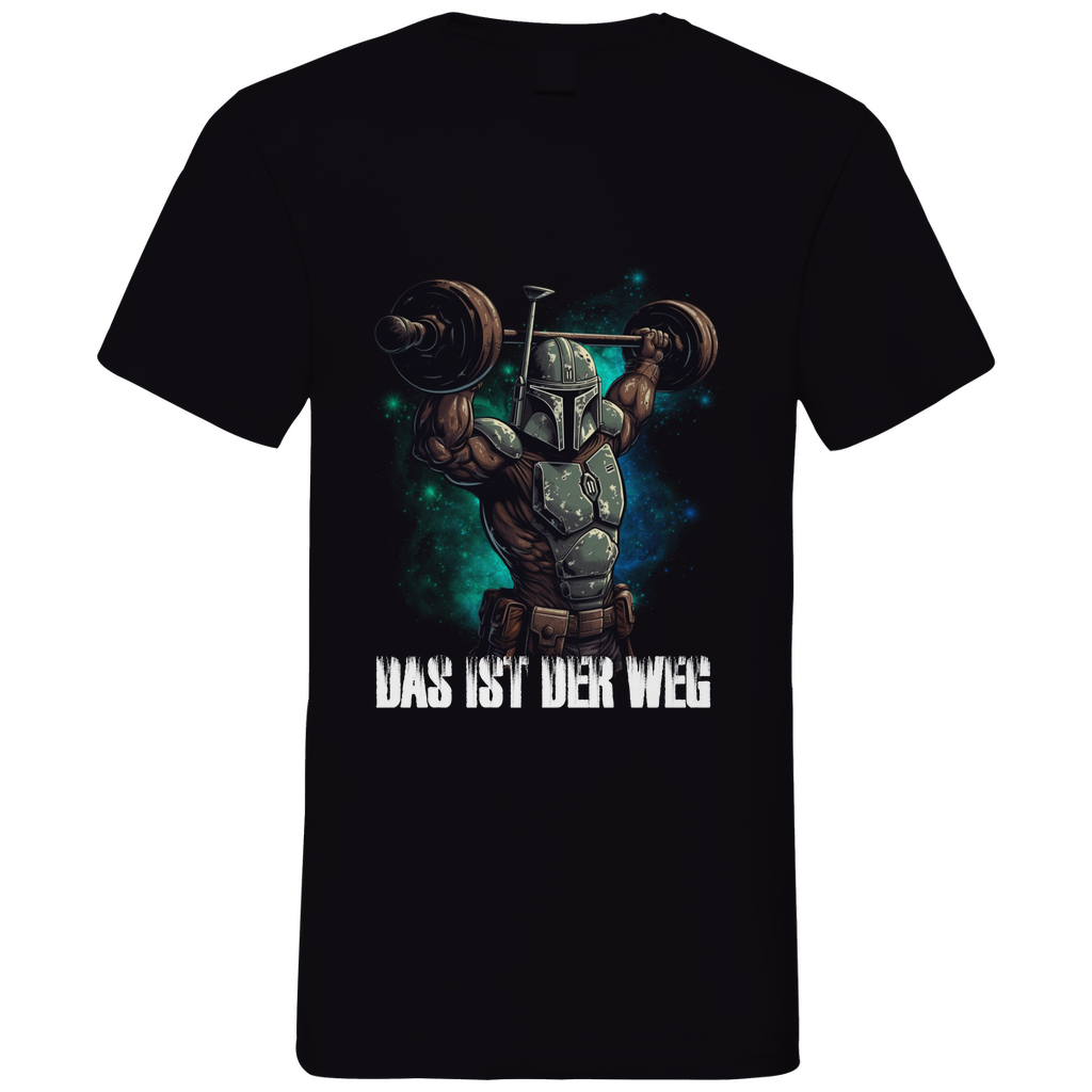 Mandalorianer Gym Fitness das ist der Weg - Herren V-Neck Shirt Black