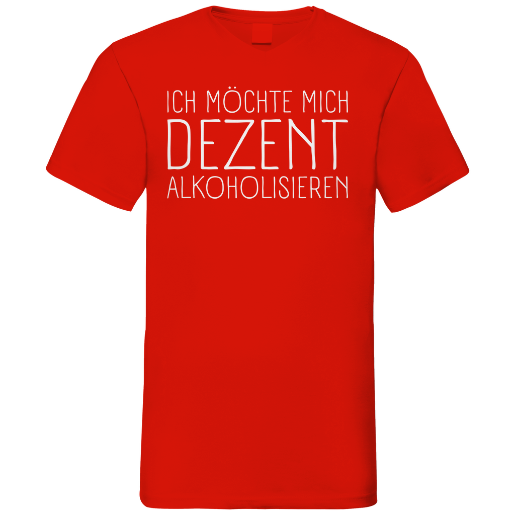 Ich möchte mich dezent alkoholisieren - Herren V-Neck Shirt Red