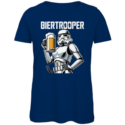Biertrooper - Star Wars Stormtrooper - Damen Premium Bio T-Shirt Navy