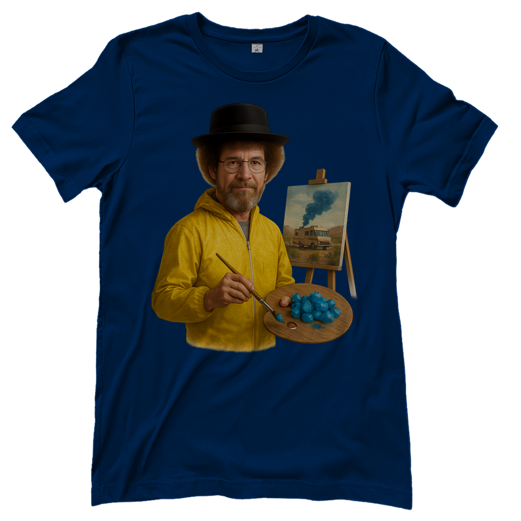 Bob Ross x Walter White Breaking Bad Mashup - Damen T-Shirt Navy