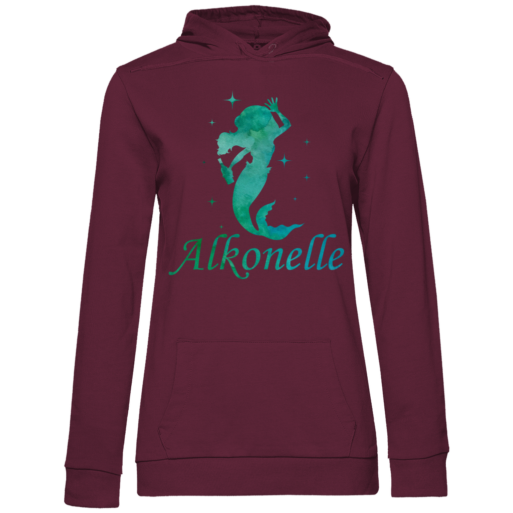 Alkonelle - Prinzessin Aquarell - Damen Hoodie Wine