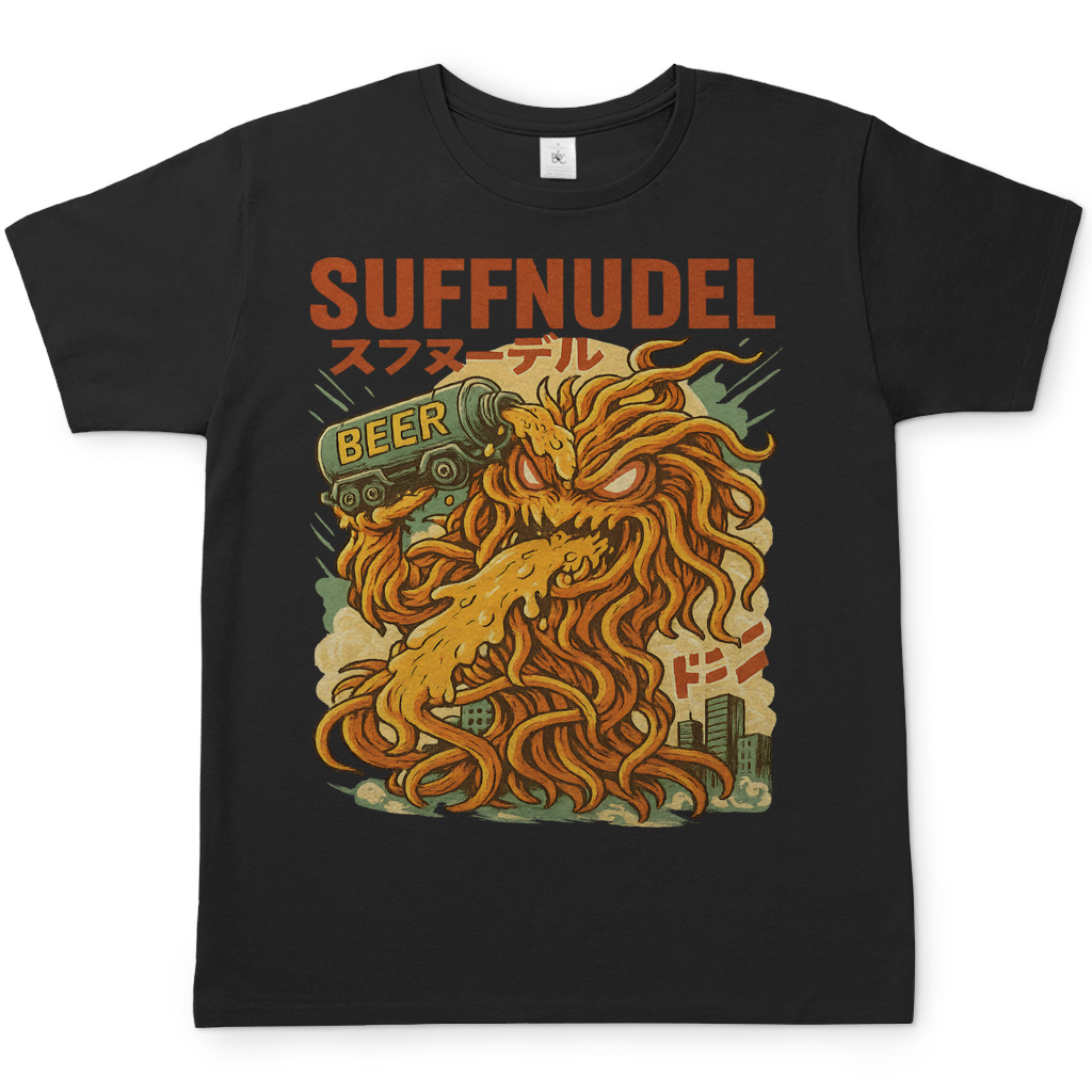 Suffnudel Bier Monster Nudel Kaiju - Herren T-Shirt Black