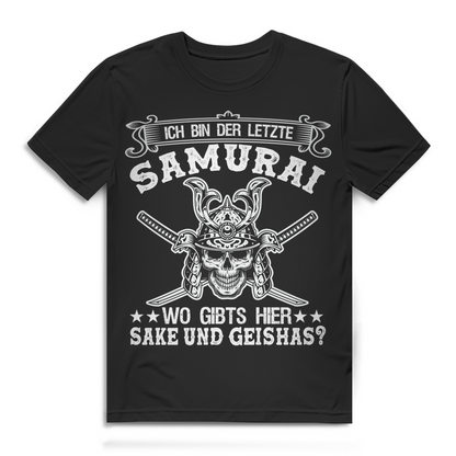 Ich bin der letzte Samurai Shirt Männer – Sake Geisha Totenkopf T-Shirt