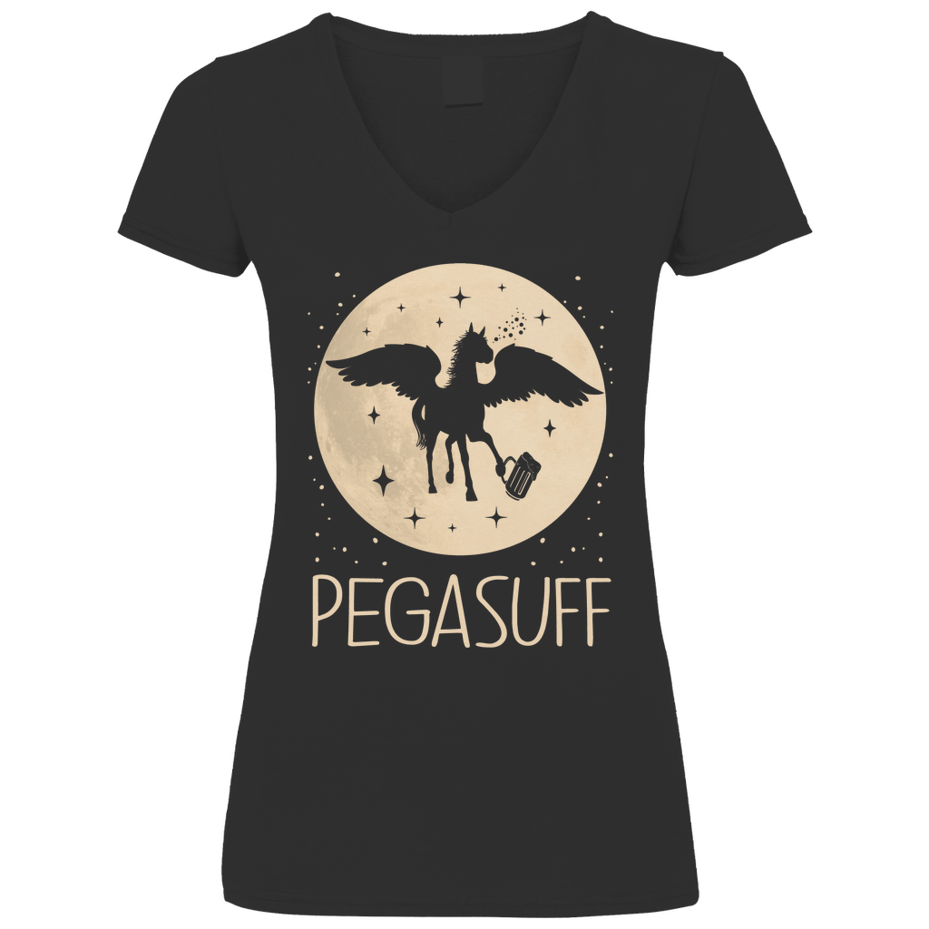 Mond Prinzessin - Pegasuff - V-Neck Damenshirt