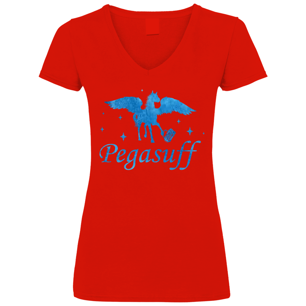 Pegasuff - Prinzessin Aquarell - V-Neck Damenshirt