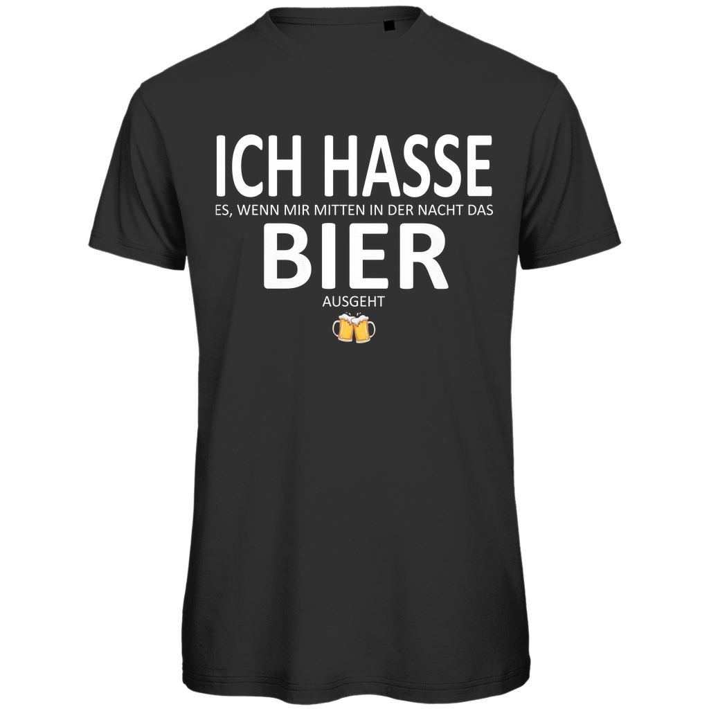Ich hasse es wenn mir mitten in der Nacht das Bier ausgeht - Herren Premium Bio T-Shirt