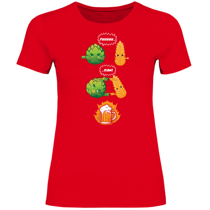 Bier Fusion - Damenshirt Red
