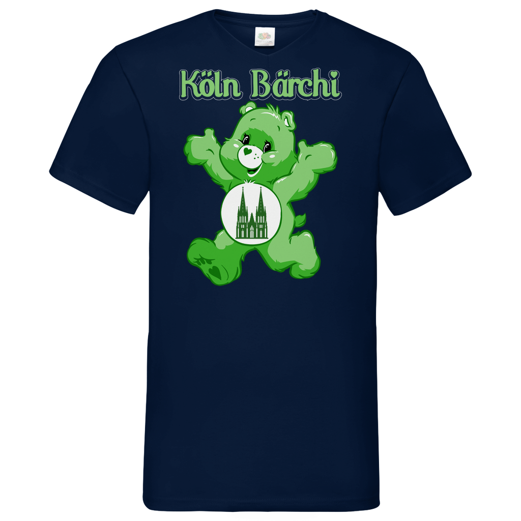 Köln Bärchi - Glücksbärchi - Herren V-Neck Shirt Navy