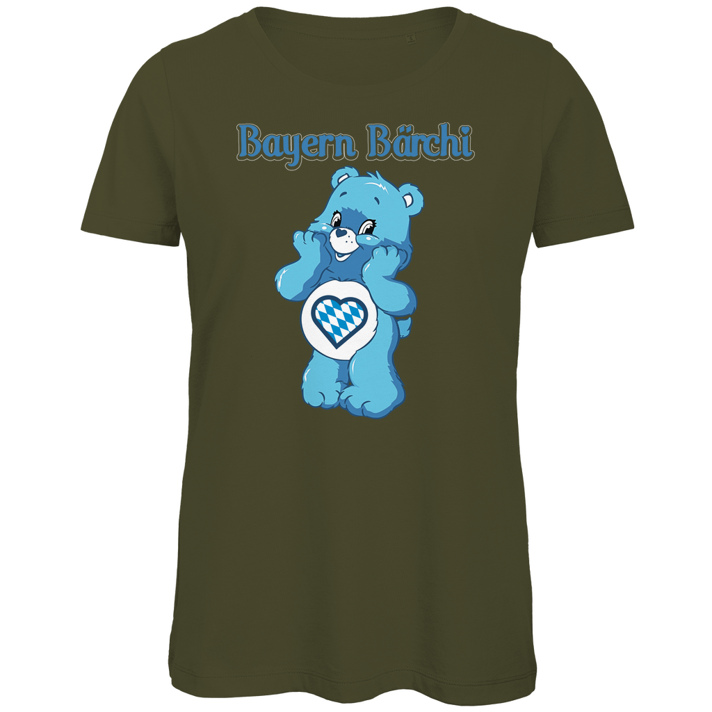Bayern Bärchi - Glücksbärchi - Damen Premium Bio T-Shirt Khaki
