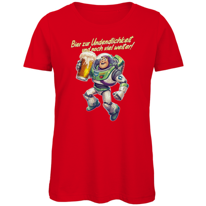 Bier zur Unendlichkeit und noch viel weiter - Buzz Lightyear Toy Story - Damen Premium Bio T-Shirt Red