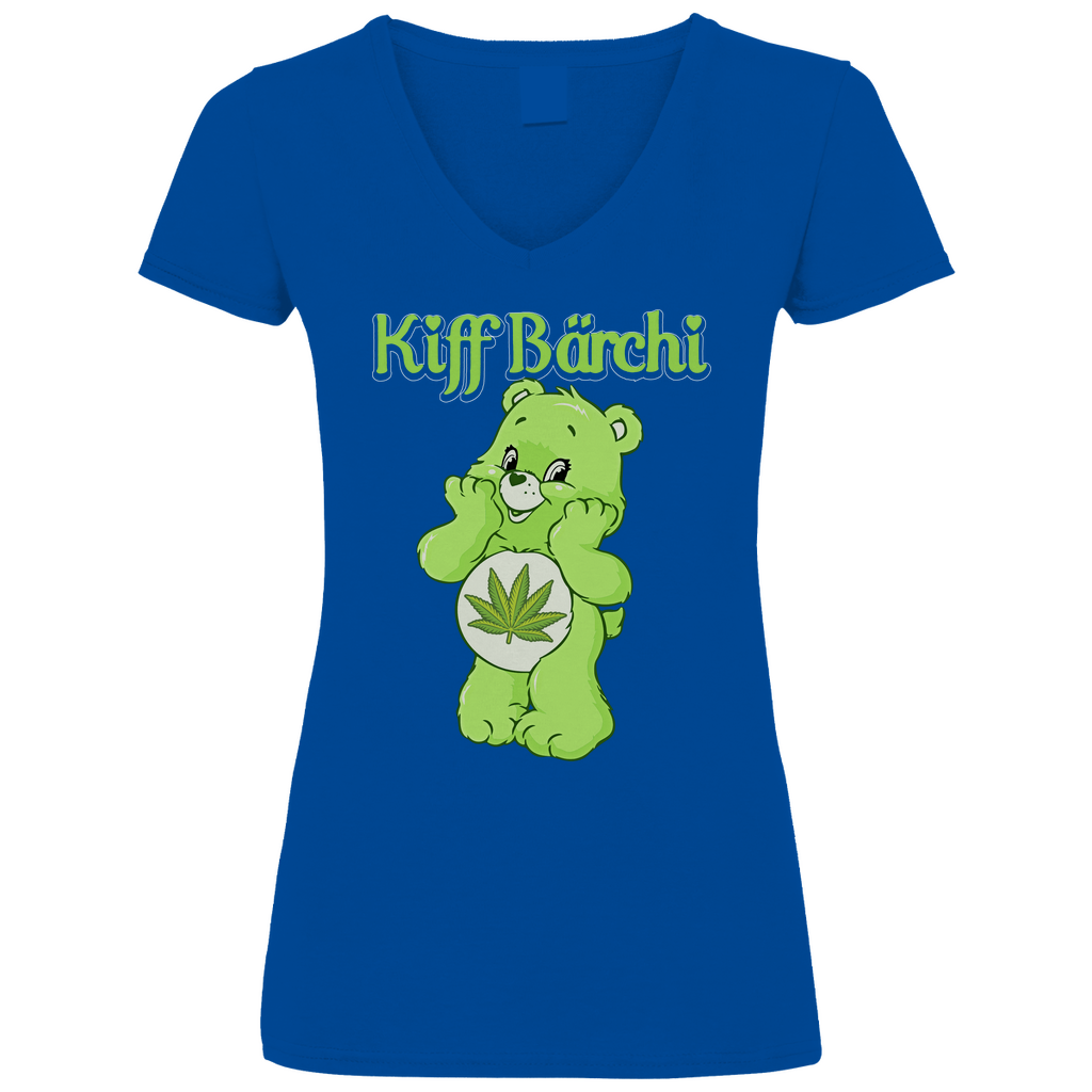 Kiff Bärchi - Glücksbärchi - V-Neck Damenshirt