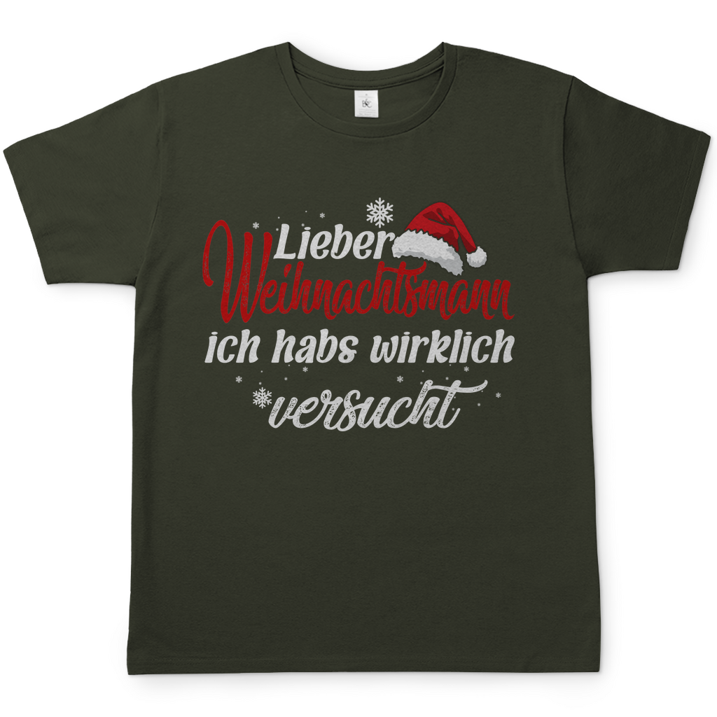 Lieber Weihnachtsmann Partnerlook - ich habs wirklich versucht - Herren Shirt Urban Khaki