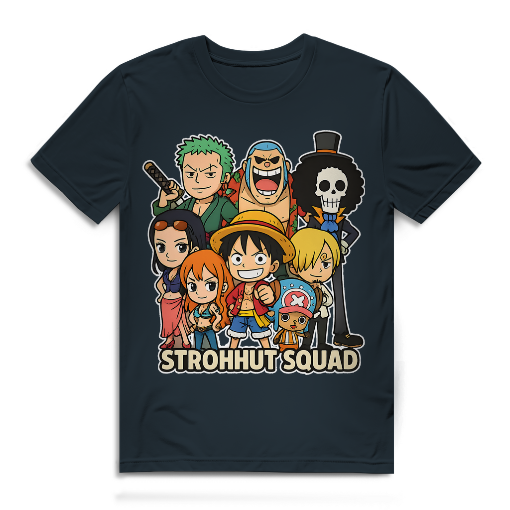 One Piece Strohhut Squad - Herren Premium Bio T-Shirt Dark Grey Solid