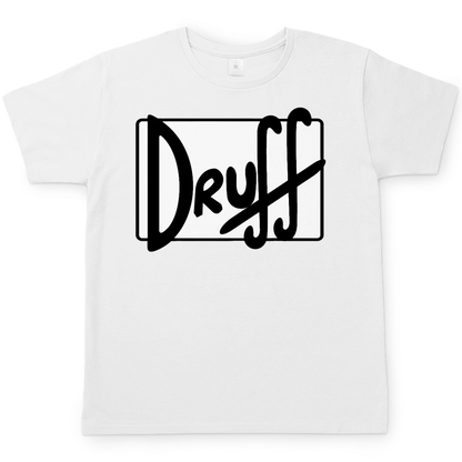 Herren T-Shirt druﬀ – Bold Retro Logo Design im Cartoon-Style White