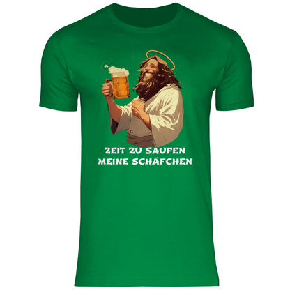 Zeit zu saufen meine Schäfchen - Herren Shirt Kelly Green