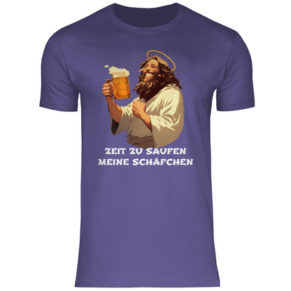 Zeit zu saufen meine Schäfchen - Herren Shirt Millennial Lilac