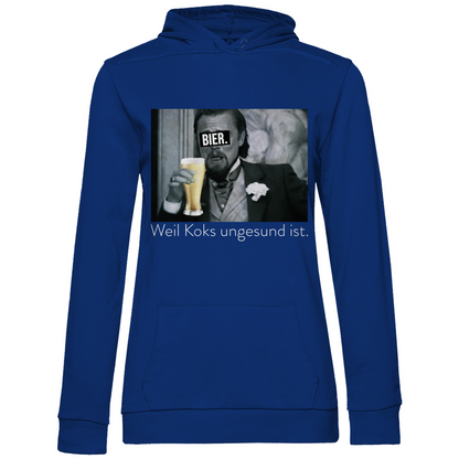 Leonardo DiCaprio - Bier weil Koks ungesund ist - Damen Hoodie Royal