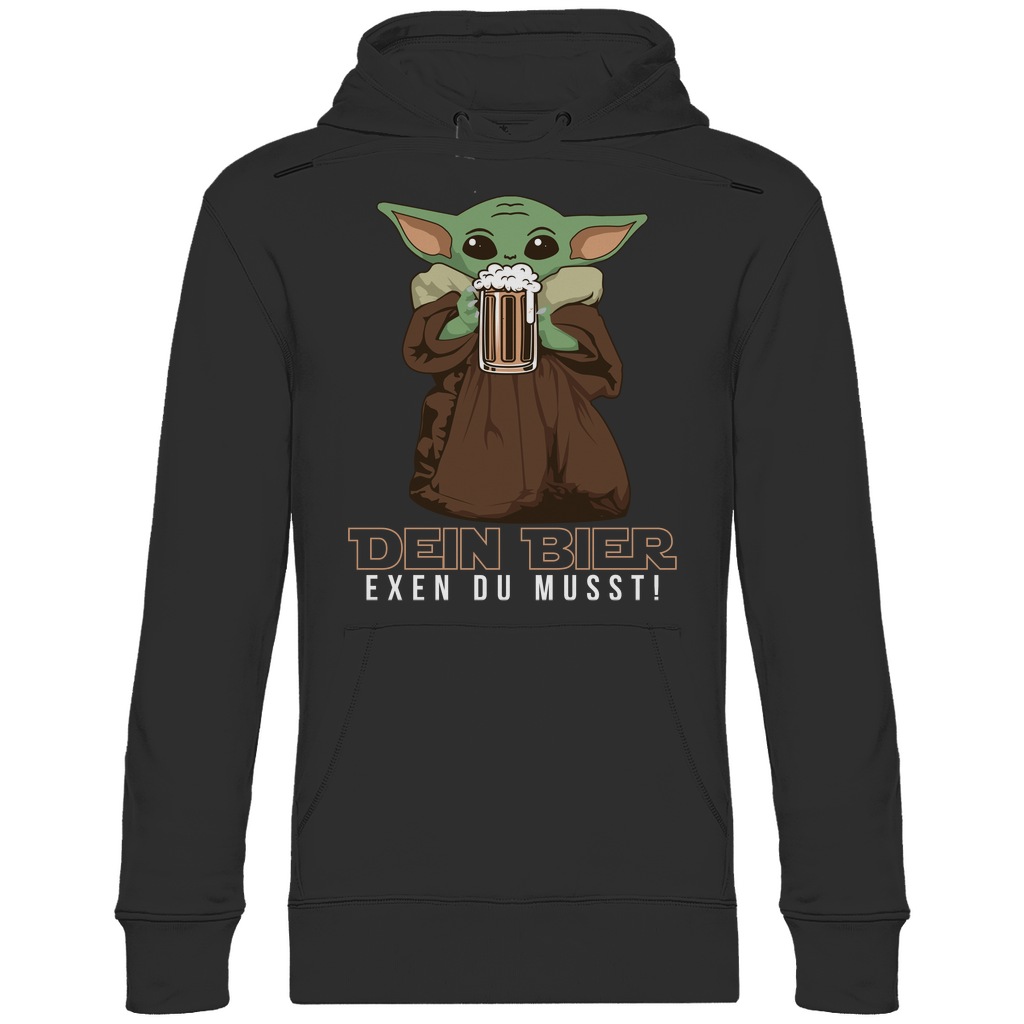 Dein Bier exen du musst Baby Yoda - Unisex Hoodie Black