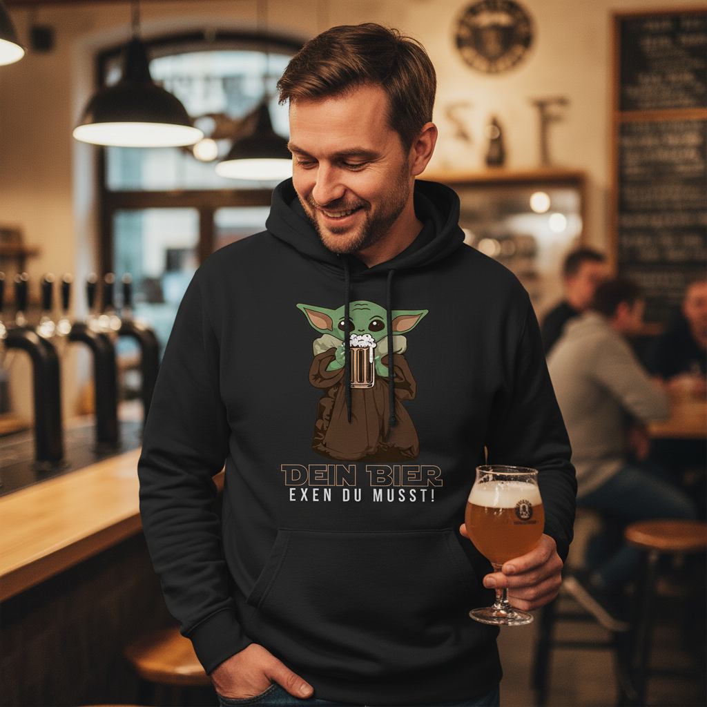 Dein Bier exen du musst Baby Yoda - Unisex Hoodie