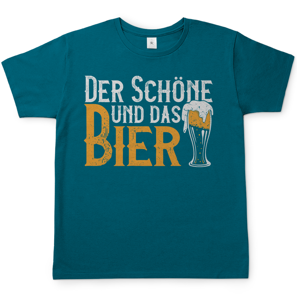 Der Schöne und das Bier - Herren Shirt Diva Blue