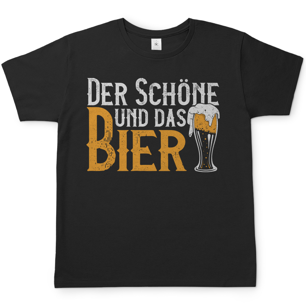 Der Schöne und das Bier - Herren Shirt Black