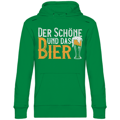 Der Schöne und das Bier - Unisex Hoodie Kelly Green