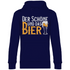Der Schöne und das Bier - Unisex Hoodie Navy Blue