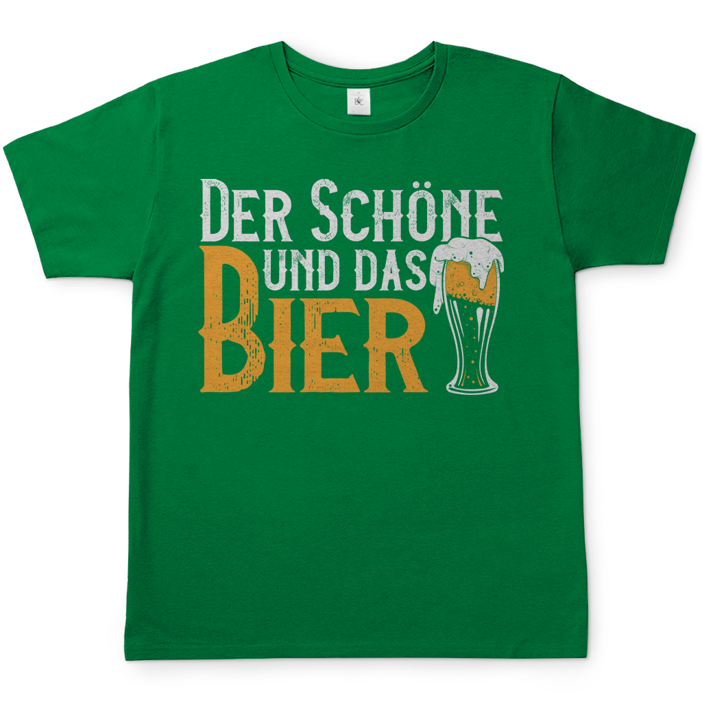 Der Schöne und das Bier - Herren Shirt Kelly Green