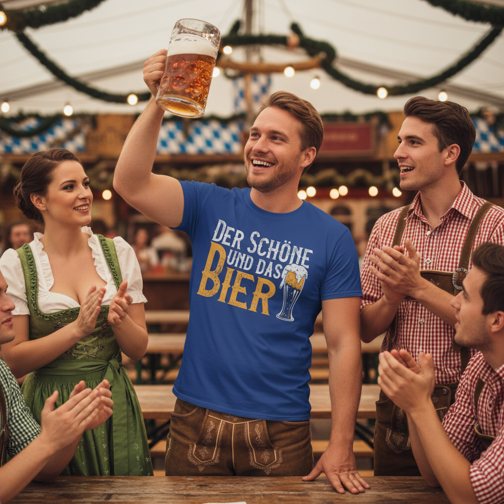Der Schöne und das Bier - Herren Shirt