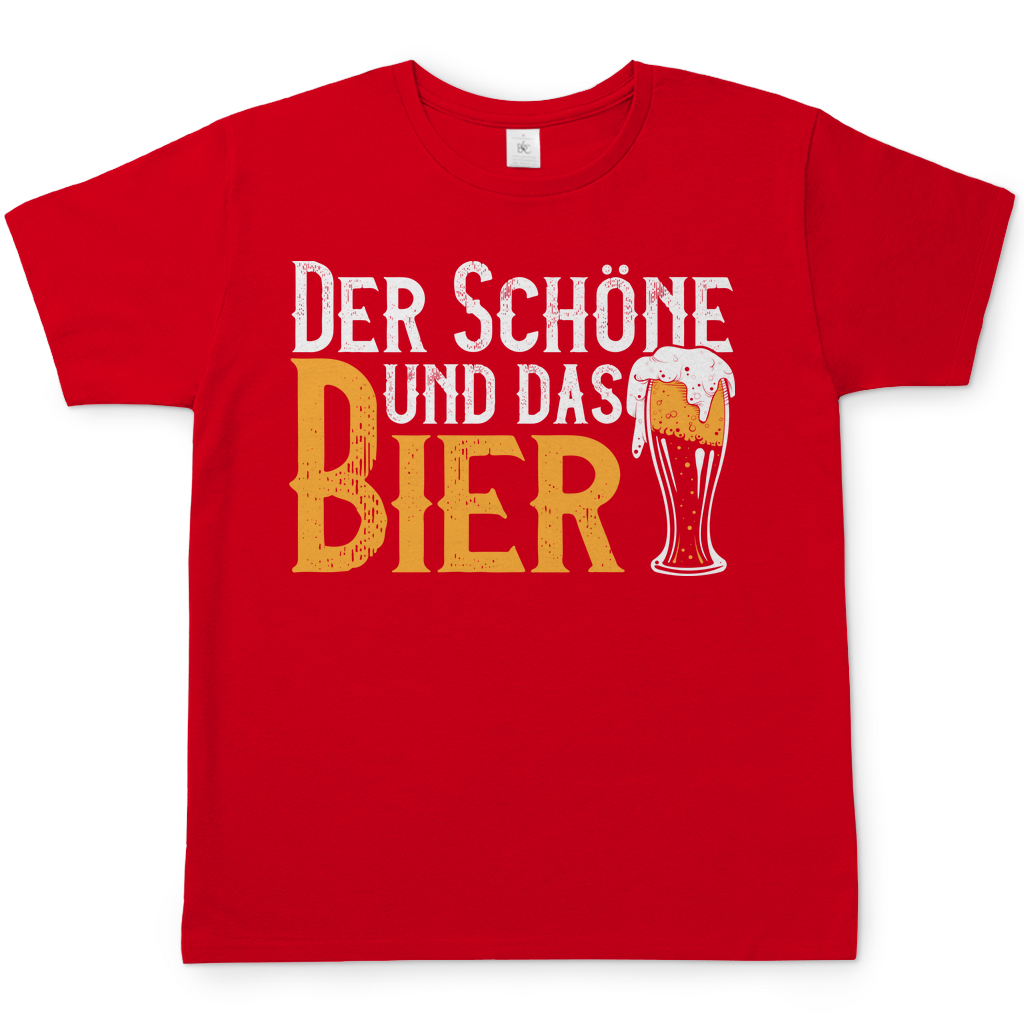 Der Schöne und das Bier - Herren Shirt Red