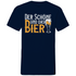 Der Schöne und das Bier - Herren V-Neck Shirt Navy