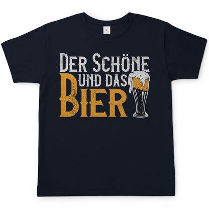 Der Schöne und das Bier - Herren Shirt Navy
