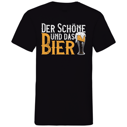 Der Schöne und das Bier - Herren V-Neck Shirt Black