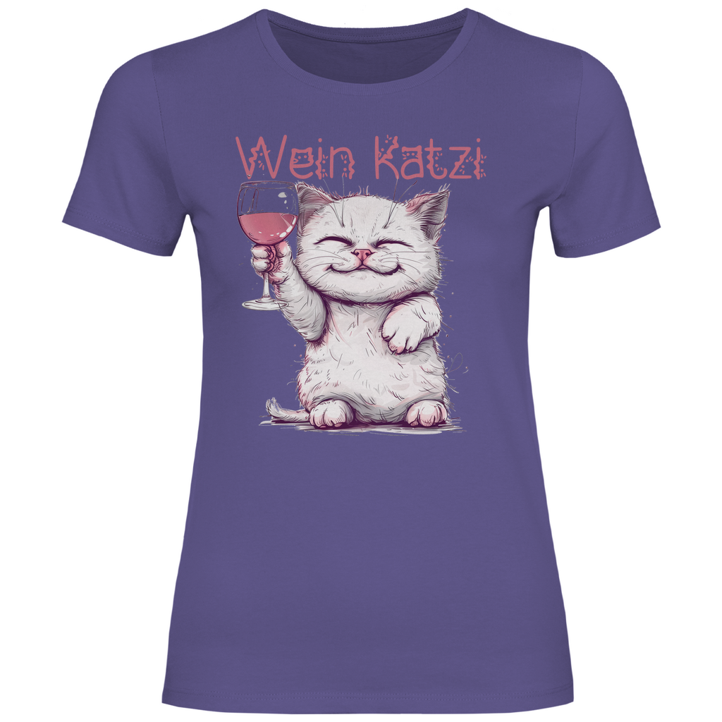 Wein Katzi Katze - Damenshirt