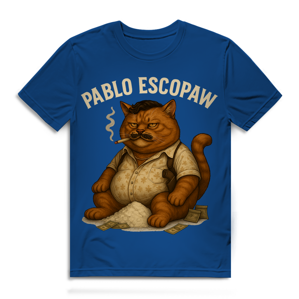 Pablo Escopaw Katze Mafia Escobar - Herren Premium Bio T-Shirt Royal Blue