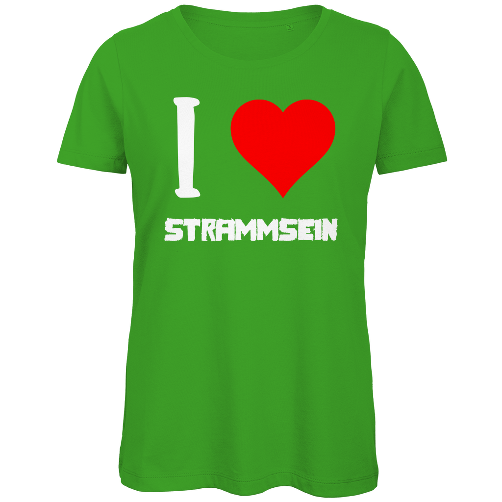 I love Strammsein - Damen Premium Bio T-Shirt Real Green