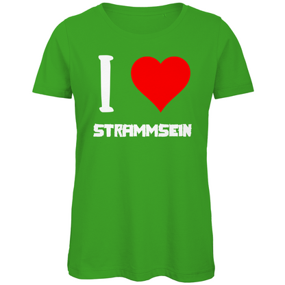 I love Strammsein - Damen Premium Bio T-Shirt Real Green