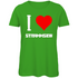I love Strammsein - Damen Premium Bio T-Shirt Real Green