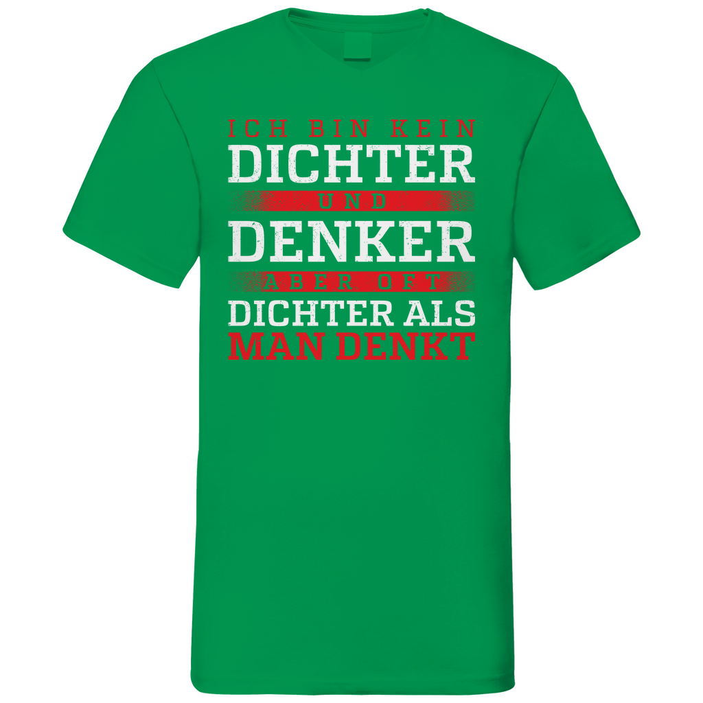 Oft dichter als man denkt - Herren V-Neck Shirt Kelly Green